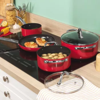 Russell Hobbs RH03821 Riviera 4-osaline potikomplekt, punane