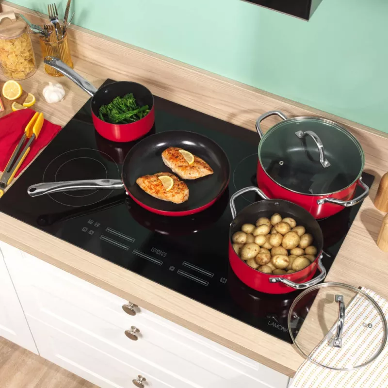 Russell Hobbs RH03821 Riviera 4-osaline potikomplekt, punane