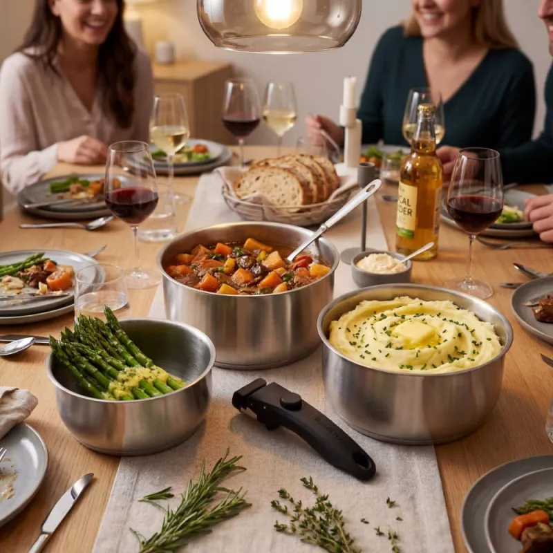 Russell Hobbs RH04034 roostevabast terasest 4-osaline Smart Clip kastrulikomplekt