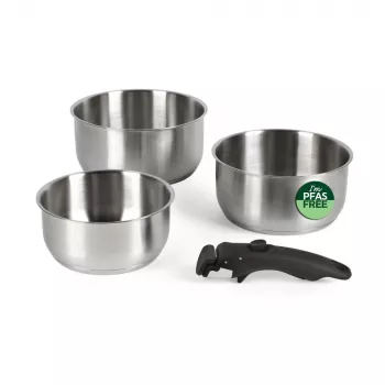 Russell Hobbs RH04034 roostevabast terasest 4-osaline Smart Clip kastrulikomplekt