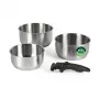 Russell Hobbs RH04034 roostevabast terasest 4-osaline Smart Clip kastrulikomplekt