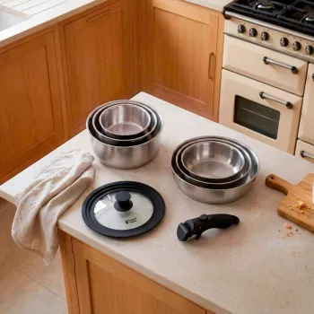 Russell Hobbs RH04041 Roostevabast terasest 8-osaline Smart Clip potikomplekt
