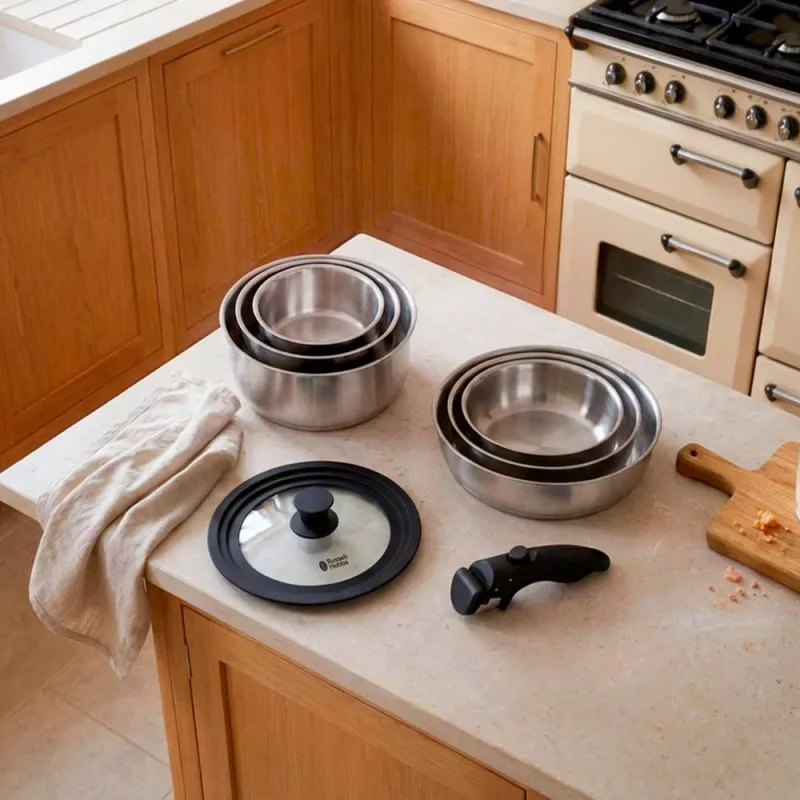 Russell Hobbs RH04041 Roostevabast terasest 8-osaline Smart Clip potikomplekt