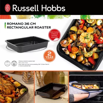 Russell Hobbs Romano 36cm Ristkülikukujuline Praadimisvorm - Süsinikteras, Mittekleepuv, Söehall