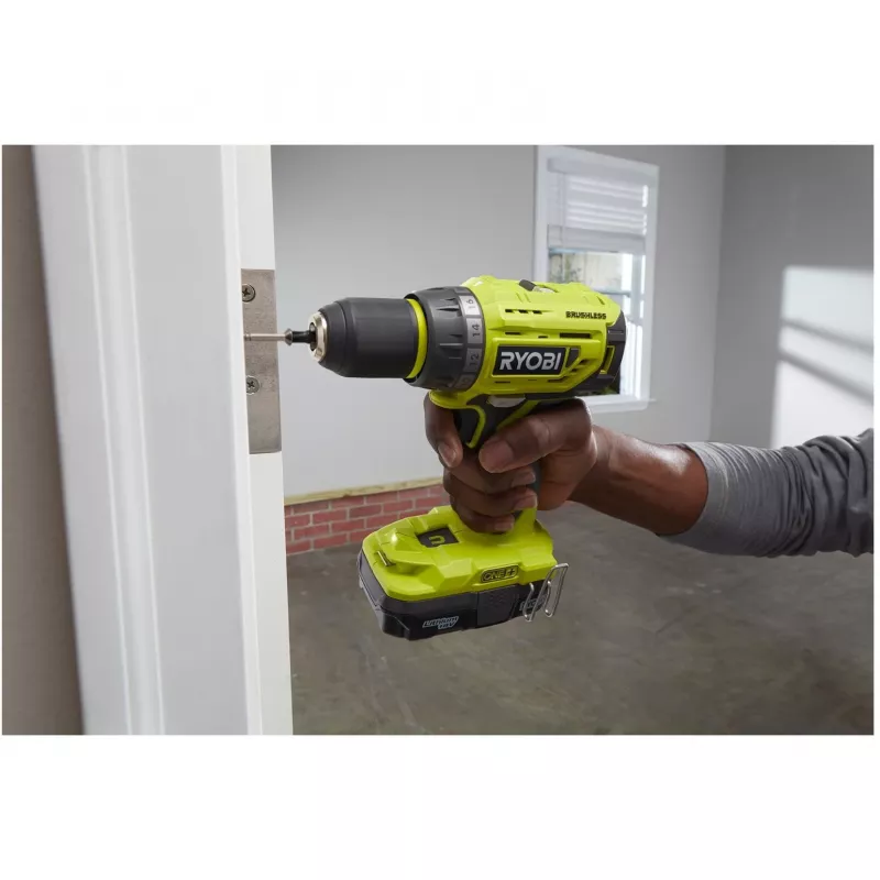 RYOBI ONE+ Juhtmeta Puurkeeraja R18DD7-220S, 18V (Roheline/Must, 2x Li-Ion 2.0Ah Aku, Tööriistakott)