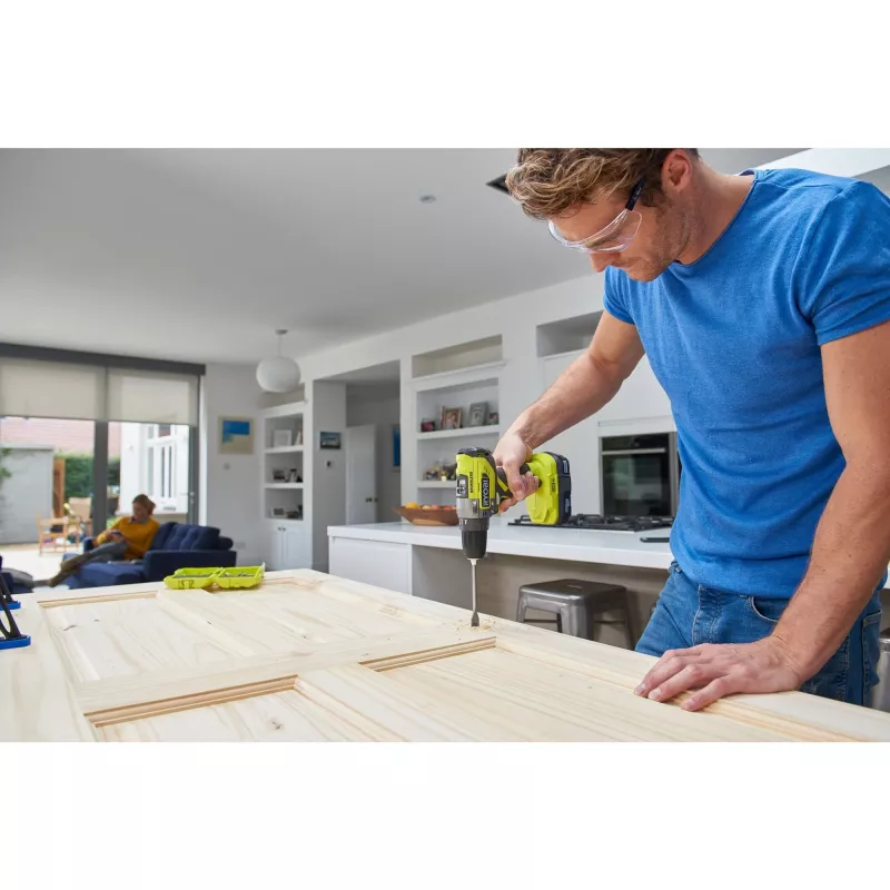 RYOBI ONE+ Juhtmeta Löökpuur R18PD5-220S, 18V (Roheline/Must, 2x 2.0Ah Li-Ion Akud)