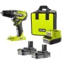 RYOBI ONE+ Juhtmeta Löökpuur R18PD5-220S, 18V (Roheline/Must, 2x 2.0Ah Li-Ion Akud)