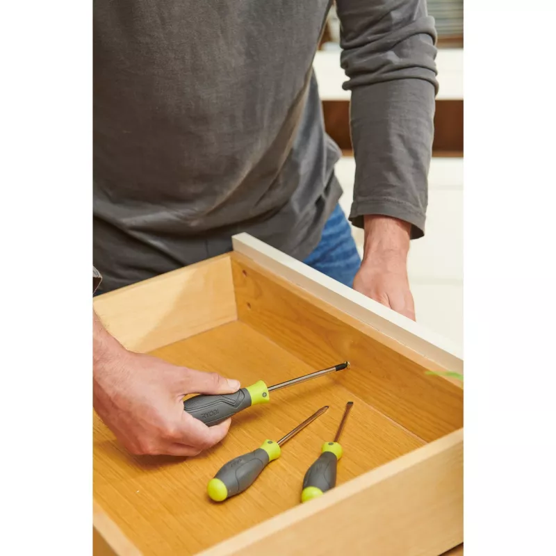 RYOBI RSD1PH2S 3-osaline kruvikeerajate komplekt (roheline/hall, PH2, SL5.5, SL4)