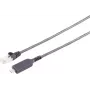 S-IMPULS USB-C - Gigabit Ethernet LAN-adapterkaabel, 10m, must, RJ45, PVC, USB 3.2 Gen 1 13-51075