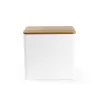 Salter BW128991W Toronto Bread Bin, White/Wooden