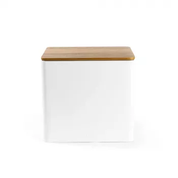 Salter BW128991W Toronto Bread Bin, White/Wooden