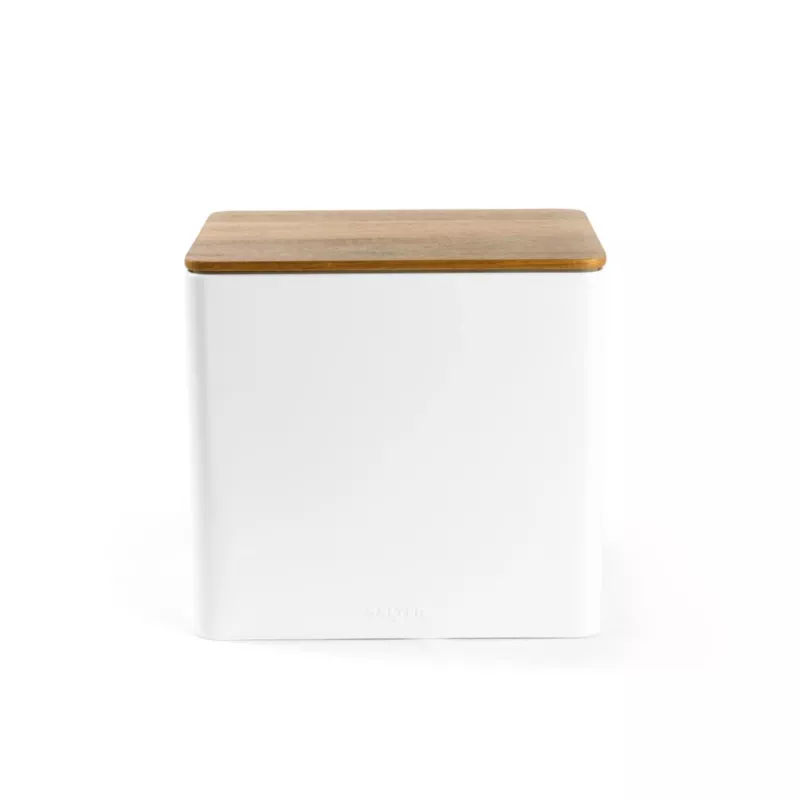 Salter BW128991W Toronto Bread Bin, White/Wooden
