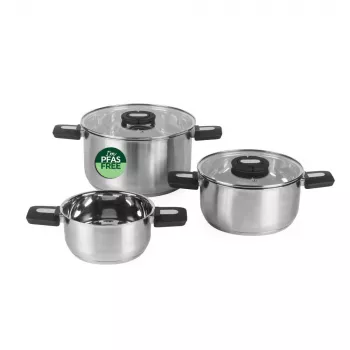 Salter BW14354 Stack-In roostevabast terasest 3-osaline (16/22/24 cm) potikomplekt