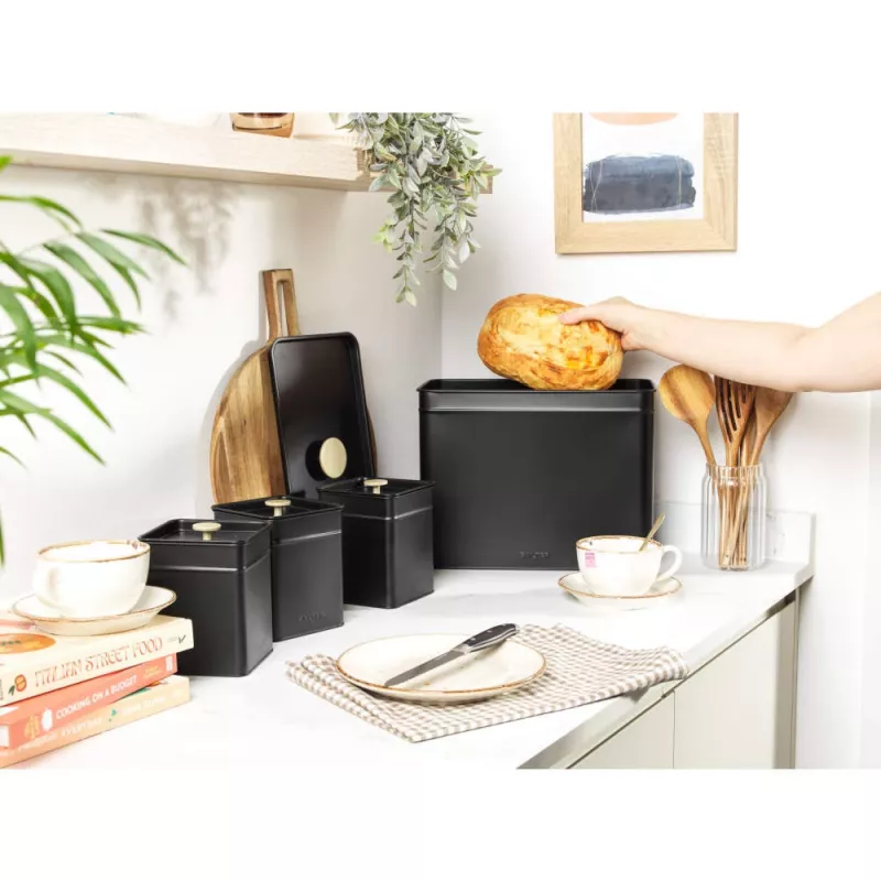Salter BW14371 Alchemy Bread Bin, Black