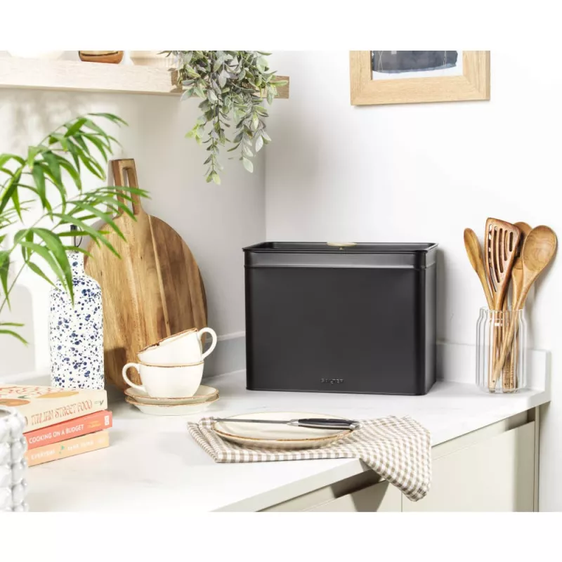 Salter BW14371 Alchemy Bread Bin, Black