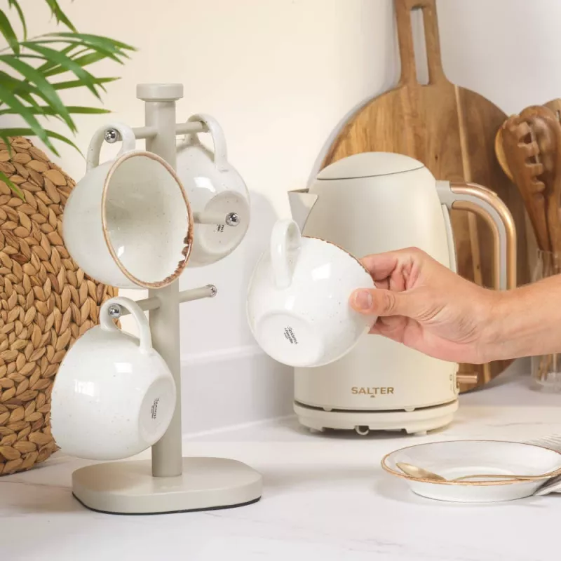 Salter BW14448O Pebble Mug Tree, Beige