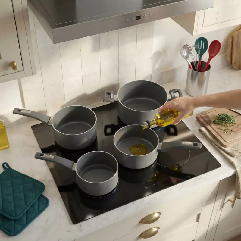 Salter BW14718 Alto 16cm kastrul - sepistatud alumiinium, PFOA-vaba mittekleepuv, induktsiooniga ühilduv, must