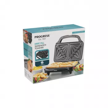 Salter EK2017TFVDE Deep Fill Sandwich Maker 900W Must/Hõbe