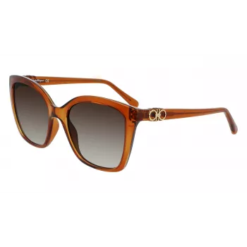 Salvatore Ferragamo SF1026S-261 Naiste Kassiprilli Päikeseprillid Havana Pruun Gradient 54mm