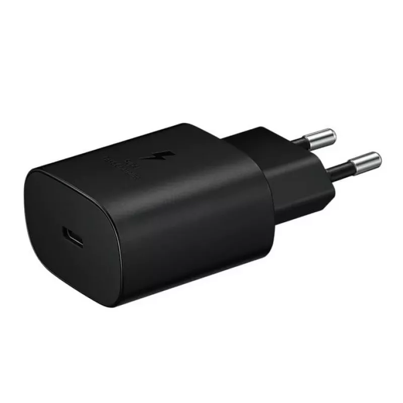 Samsung 25W USB-C Super Fast Charging reisiadapter USB-C–USB-C kaabliga - must