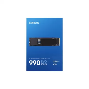 Samsung 990 EVO Plus 4TB M.2 PCIe 4.0 NVMe SSD, 7150 MB/s lugemine, 6900 MB/s kirjutamine, 1.35M IOPS, must