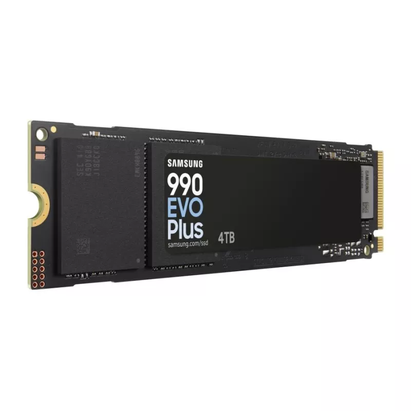 Samsung 990 EVO Plus 4TB M.2 PCIe 4.0 NVMe SSD, 7150 MB/s lugemine, 6900 MB/s kirjutamine, 1.35M IOPS, must