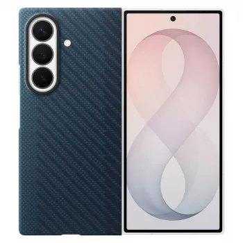 Samsung Carbon Magnet ümbris Galaxy Fold 8 Ultra jaoks, mereväesinine