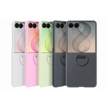 Samsung EF-EF776CGEGWW Silikoonist rõngasmagnetiga kate Galaxy Z Flip8 jaoks, roheline
