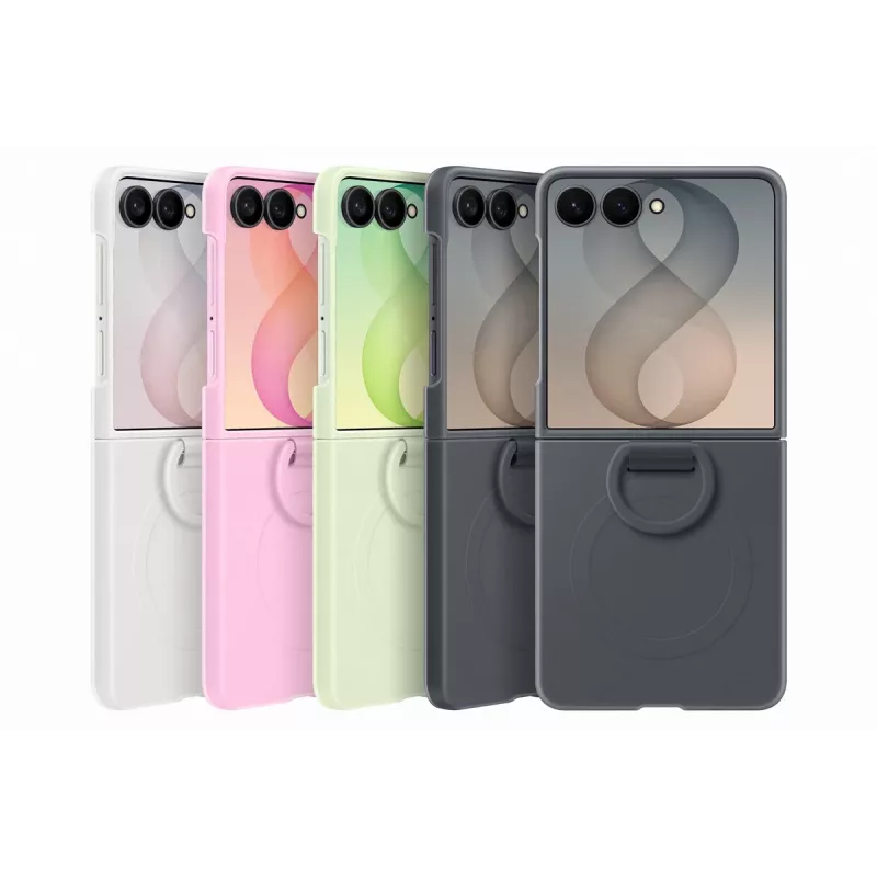 Samsung EF-EF776CGEGWW Silikoonist rõngasmagnetiga kate Galaxy Z Flip8 jaoks, roheline