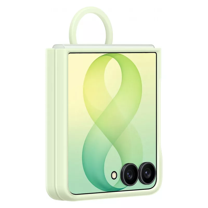 Samsung EF-EF776CGEGWW Silikoonist rõngasmagnetiga kate Galaxy Z Flip8 jaoks, roheline