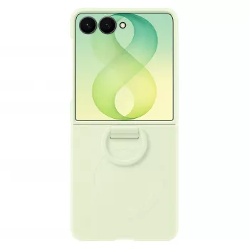 Samsung EF-EF776CGEGWW Silikoonist rõngasmagnetiga kate Galaxy Z Flip8 jaoks, roheline