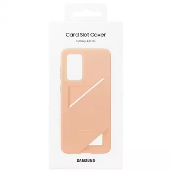 Samsung EF-OA336TPEGWW Kaardipesaga tagakaas Galaxy A33 5G jaoks, Virsikuvärv