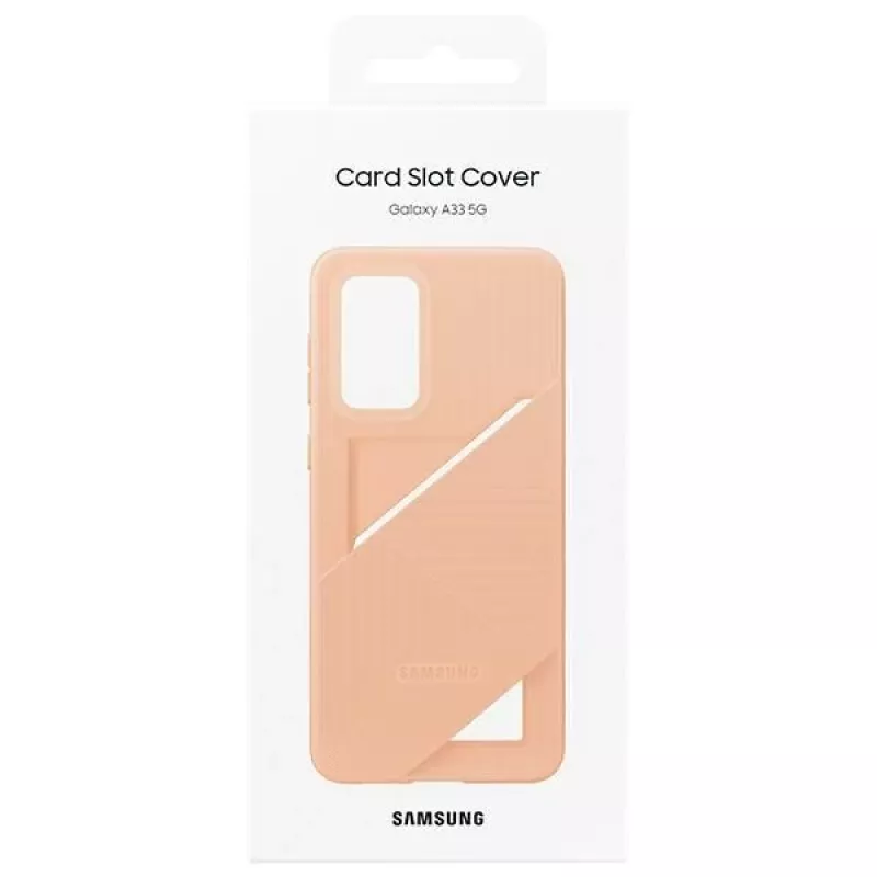 Samsung EF-OA336TPEGWW Kaardipesaga tagakaas Galaxy A33 5G jaoks, Virsikuvärv