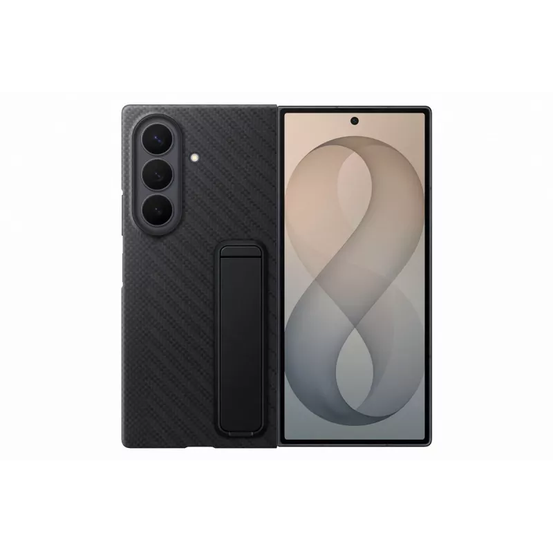 Samsung EF-XF976SBEGWW Carbon Standing Case Galaxy Z Fold8 Ultra jaoks - Must, S Pen pesa, tugijalg