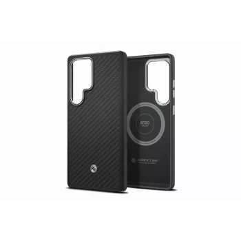 Samsung Enzo Aramiidkate Galaxy S25 Ultrale - Must Hõbedane