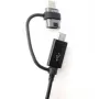 Samsung EP-DG950DBE Combo microUSB andme- ja laadimiskaabel USB-C adapteriga 1,4 m must (hulgipakend)