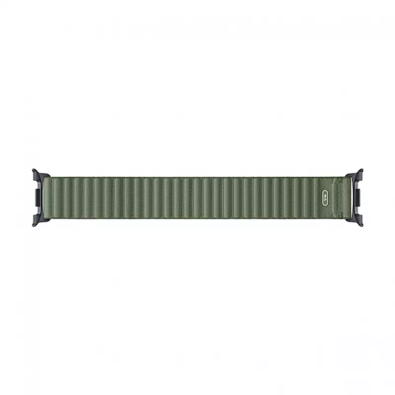 Samsung kangasrihm (M/L) Galaxy Watch9 & Watch8 jaoks - oliivivärvi kootud nailonist nutikella rihm