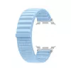 Samsung riidest rihm (S/M) sinine Galaxy Watch8 ja Watch9 jaoks – kootud nutikella rihm, 20 mm kinnituslaius, takjakinnitus