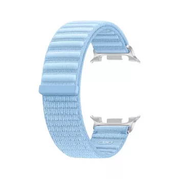 Samsung riidest rihm (S/M) sinine Galaxy Watch8 ja Watch9 jaoks – kootud nutikella rihm, 20 mm kinnituslaius, takjakinnitus