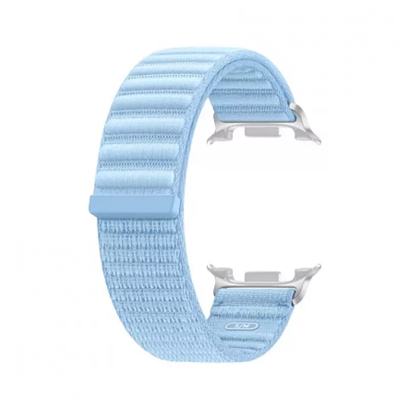 Samsung riidest rihm (S/M) sinine Galaxy Watch8 ja Watch9 jaoks – kootud nutikella rihm, 20 mm kinnituslaius, takjakinnitus