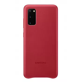 Samsung Galaxy S20 Leather Cover Case Red