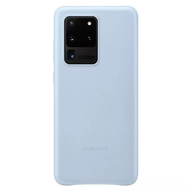 Samsung Galaxy S20 Ultra Leather Cover Case Sky Blue