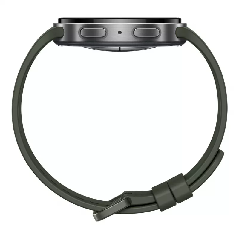 Samsung Galaxy Watch9 LTE 44 mm hõbedane nutikell oliivrohelise spordirihmaga M/L