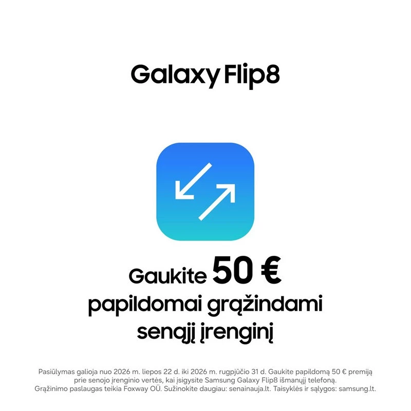 Samsung Galaxy Z Flip8 5G 256GB Cream - Kokkupandav nutitelefon, 6,9-tolline Dynamic AMOLED 2X, 12GB RAM, Dual SIM