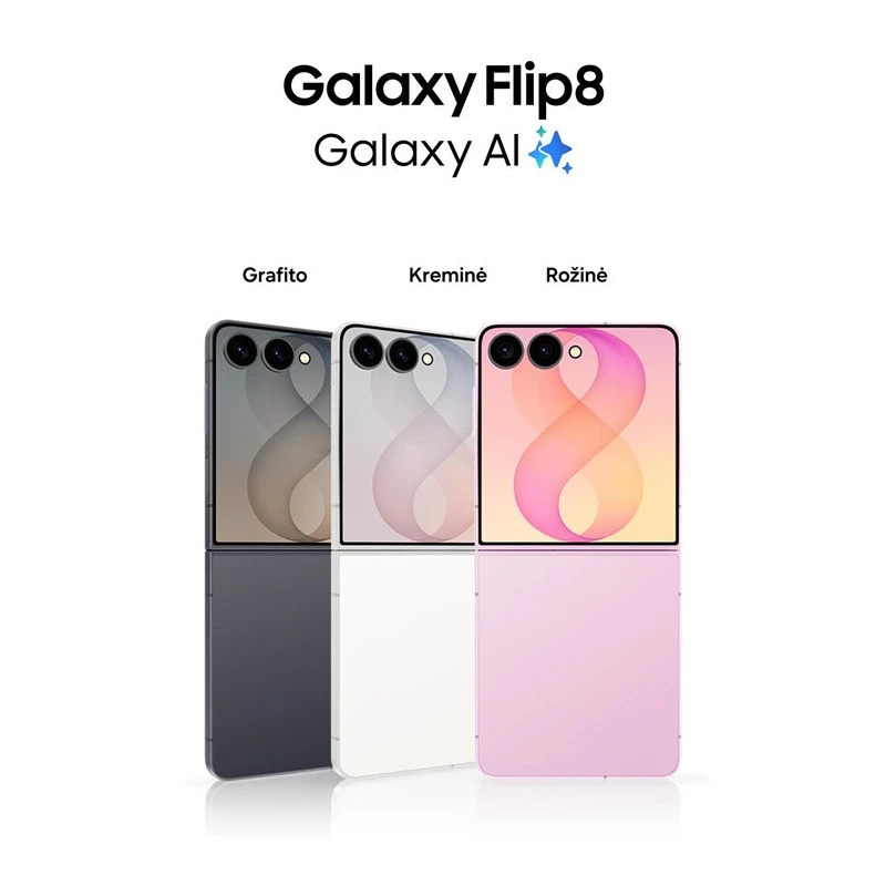 Samsung Galaxy Z Flip8 5G 256GB Cream - Kokkupandav nutitelefon, 6,9-tolline Dynamic AMOLED 2X, 12GB RAM, Dual SIM
