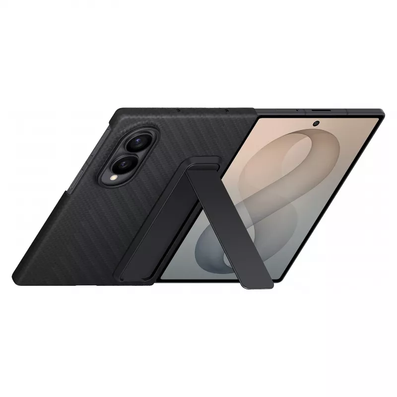 Samsung Galaxy Z Fold8 Carbon püstine ümbris tugijalaga – must, EF-XF971SBEGWW