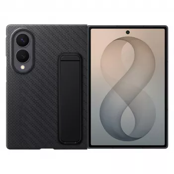 Samsung Galaxy Z Fold8 Carbon püstine ümbris tugijalaga – must, EF-XF971SBEGWW