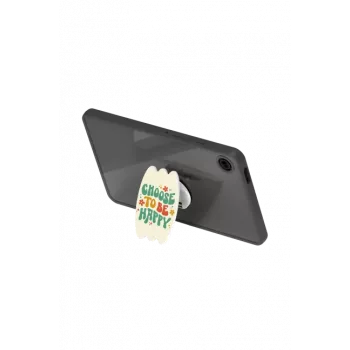 SAMSUNG GP-FPX115AMBGW Tab A9 Hybrid Edge Cover sõrmehoidjaga, läbipaistev, roheline