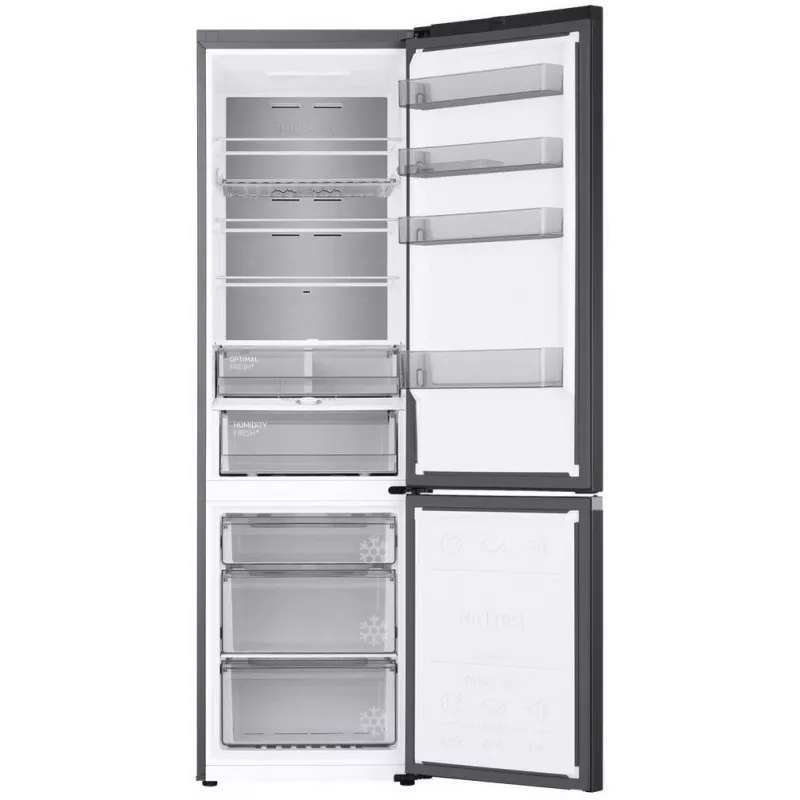 Samsung RB38C705CB1/EF 390L Total No Frost Külmik-sügavkülmik SpaceMax™ tehnoloogiaga, Digital Inverter Compressor, energiaklass C, Glam Black