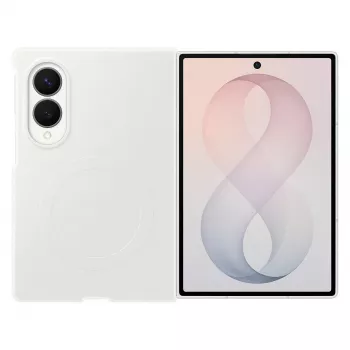 Samsung silikoonist magnetümbris Galaxy Z Fold 8 jaoks - valge (MagSafe ühilduv)